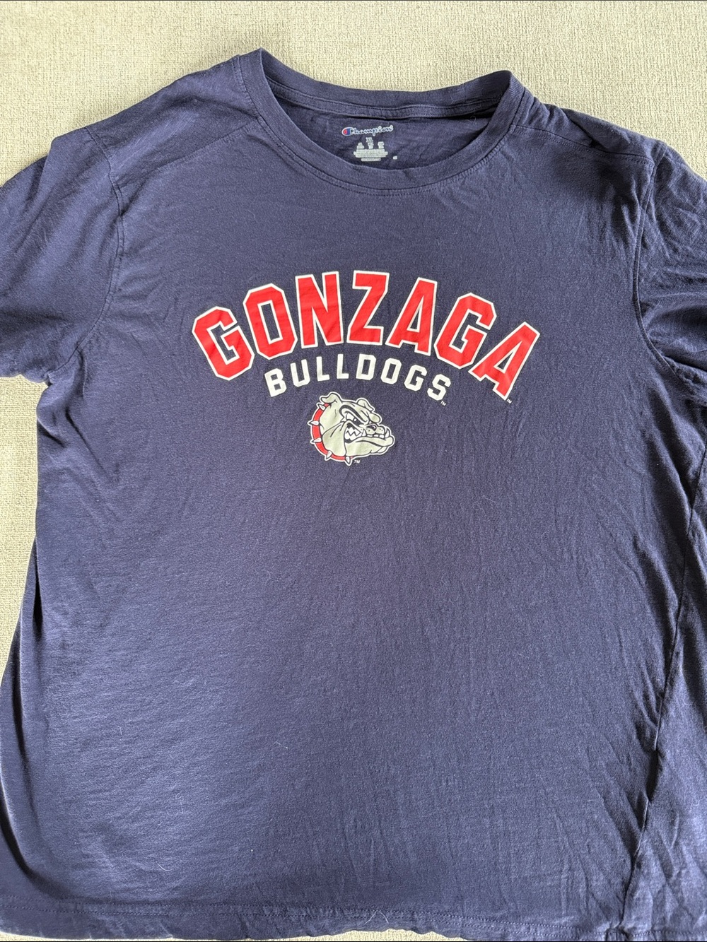 Champion Navy Gonzaga Bulldogs Graphic Tee